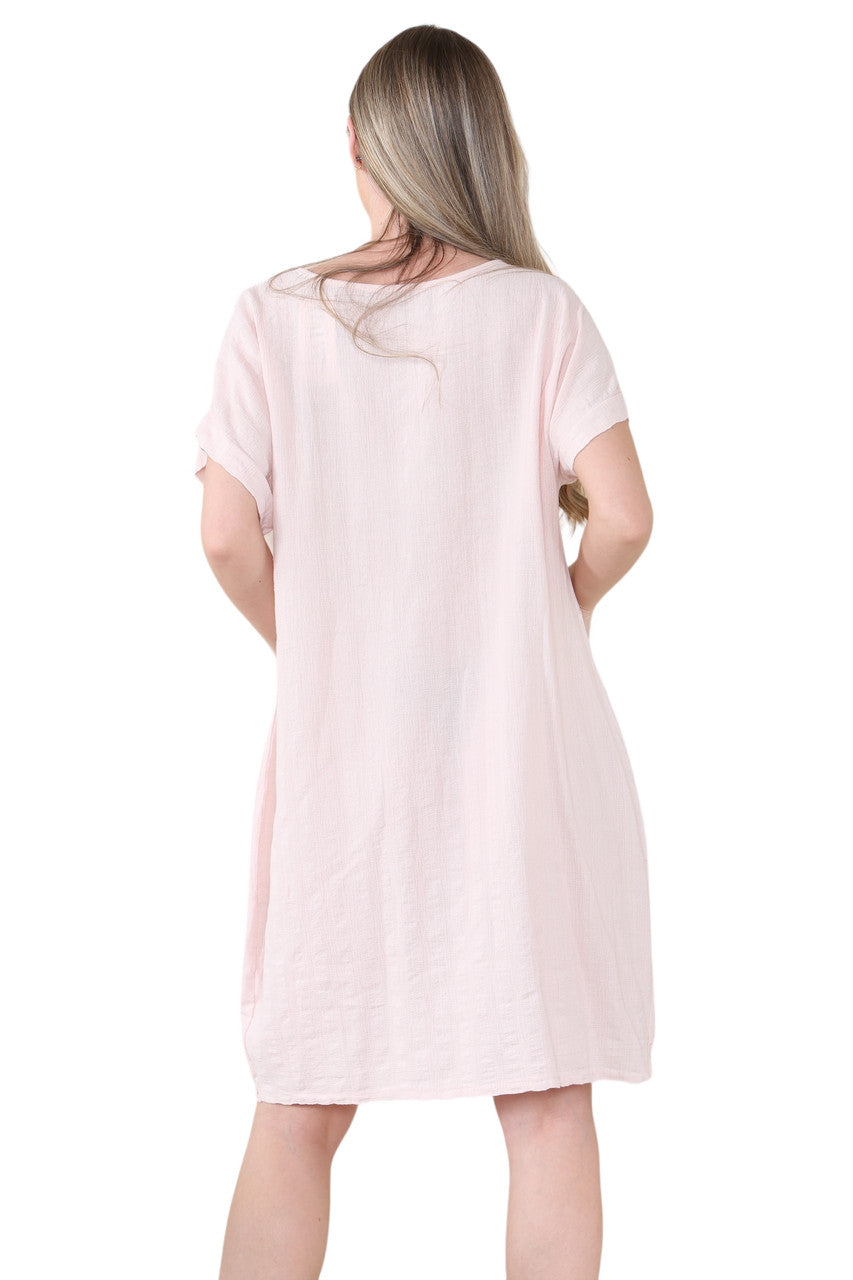 Vlinder Paardenbloem Graphic Midi Jurk Oudroze