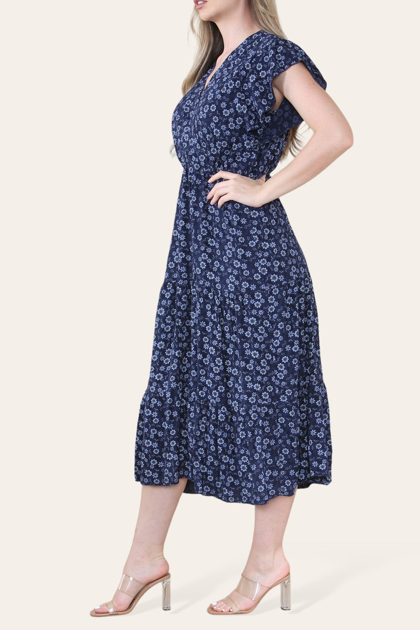 DITSY FLORAL MIDAXI DRESS NAVY