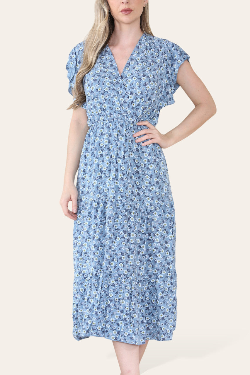 DITSY FLORAL MIDAXI DRESS DENIM