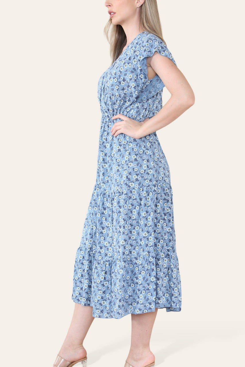 DITSY FLORAL MIDAXI DRESS DENIM