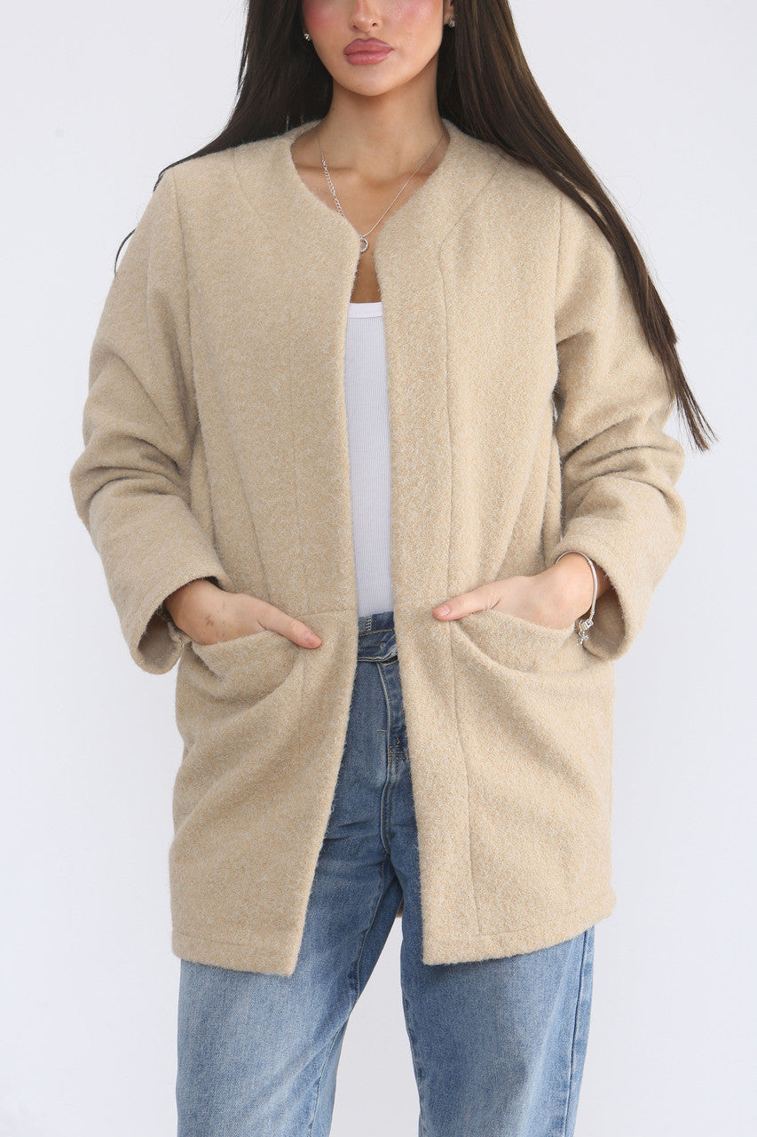 KRAAGLOZE HALFLANGE JAS BEIGE