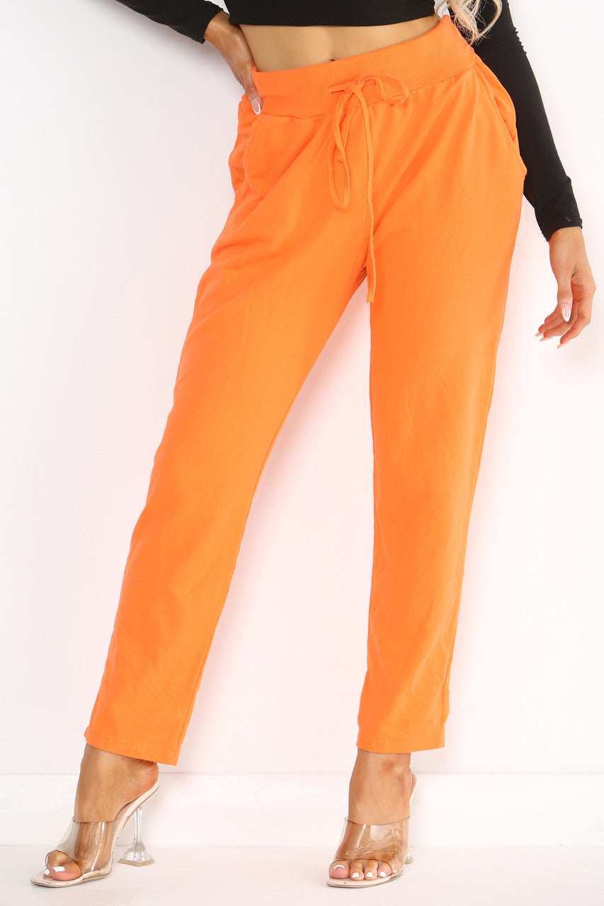 PLAIN JOGGING PANTS ORANGE