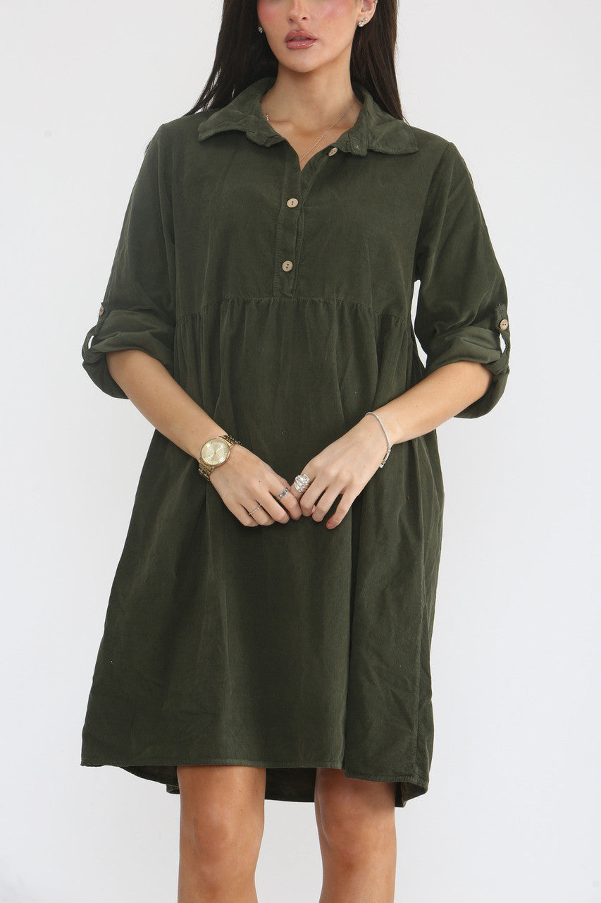 CORDUROY OVERHEMDJURK KAKI