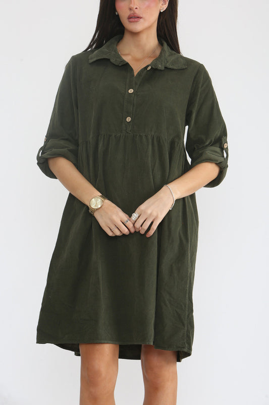 CORDUROY OVERHEMDJURK KAKI