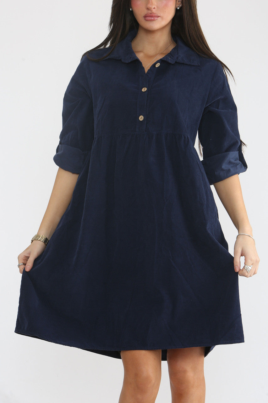 CORDUROY OVERHEMDJURK NAVY