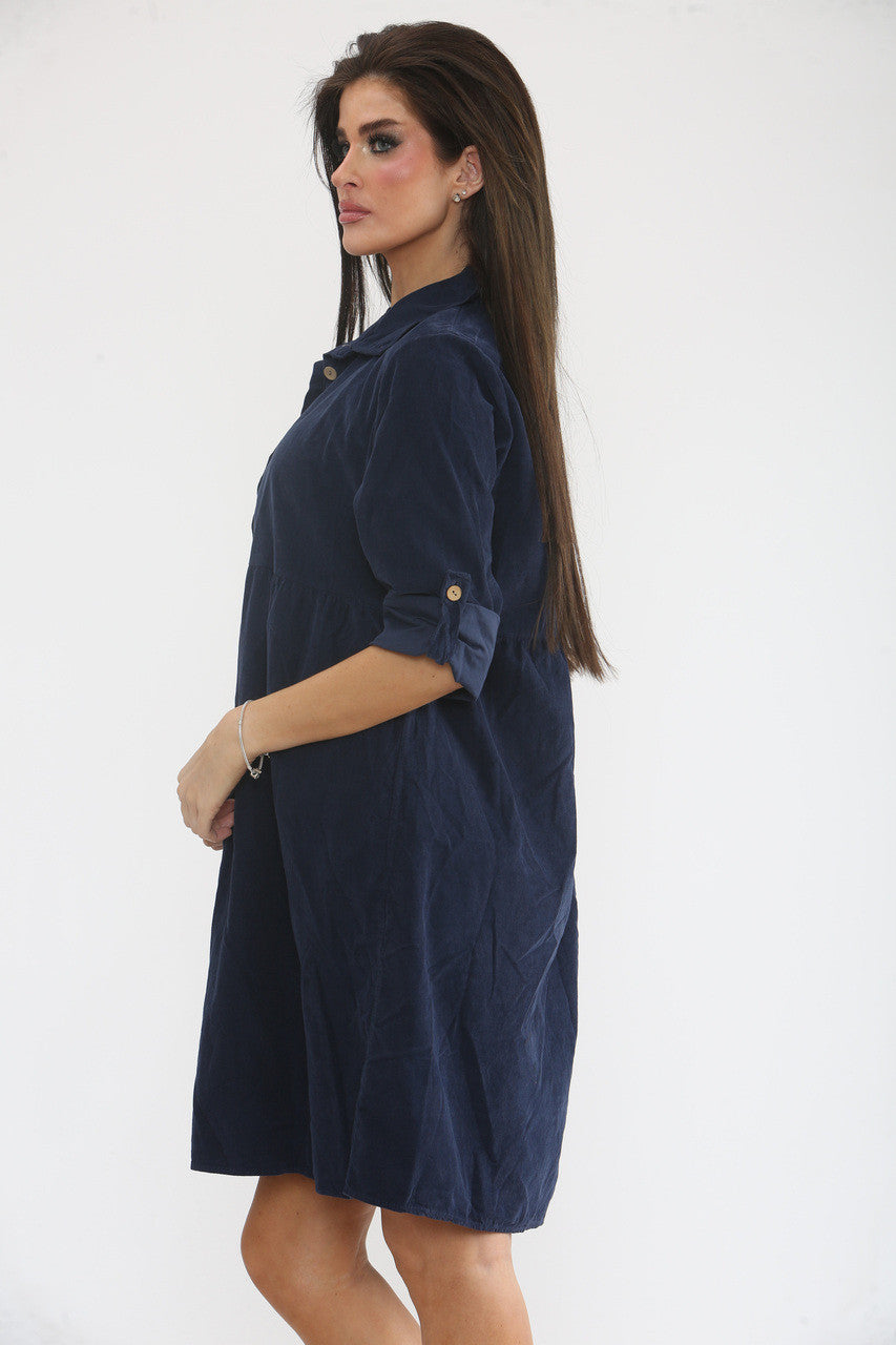 CORDUROY OVERHEMDJURK NAVY