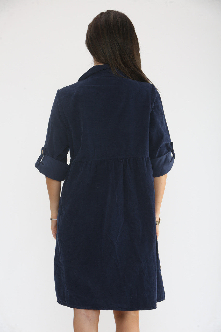 CORDUROY OVERHEMDJURK NAVY