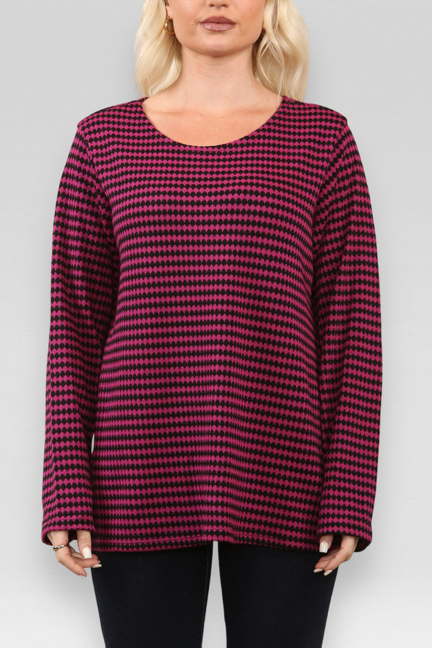 HONDSTANT PRINT TRUI MAGENTA