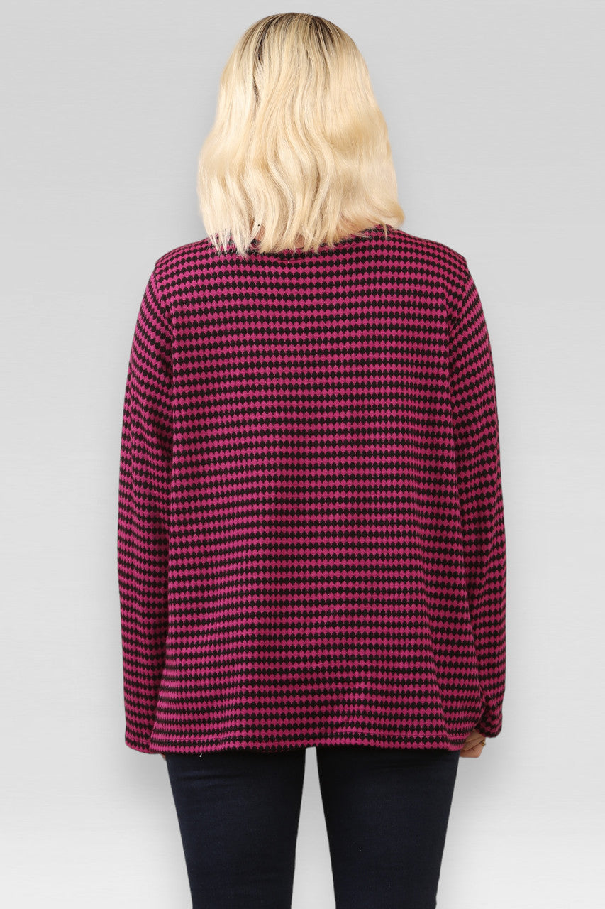 HONDSTANT PRINT TRUI MAGENTA