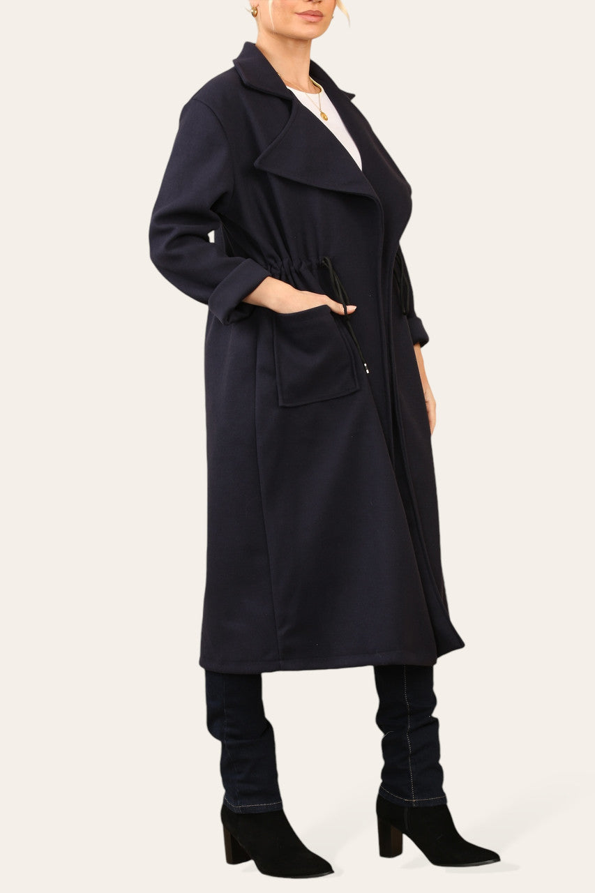 KOORDTREKTAILLE RUIME JAS NAVY