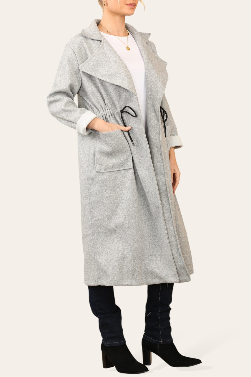 GESTRIKTE TAILLE LOOSE FIT JAS GRIJS