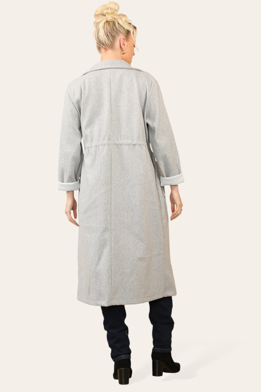 GESTRIKTE TAILLE LOOSE FIT JAS GRIJS