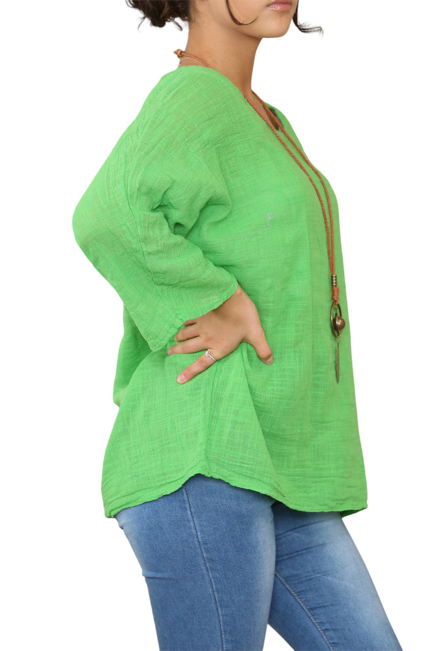 EFFEN RECHTE TOP GROEN