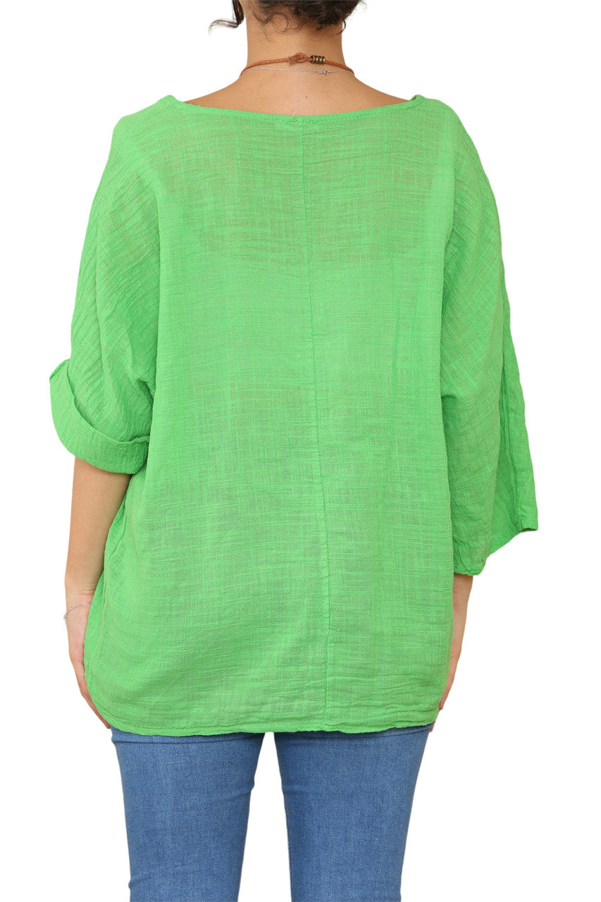EFFEN RECHTE TOP GROEN