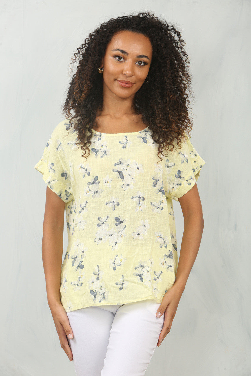 BLOSSOM PRINT TOP CITROEN
