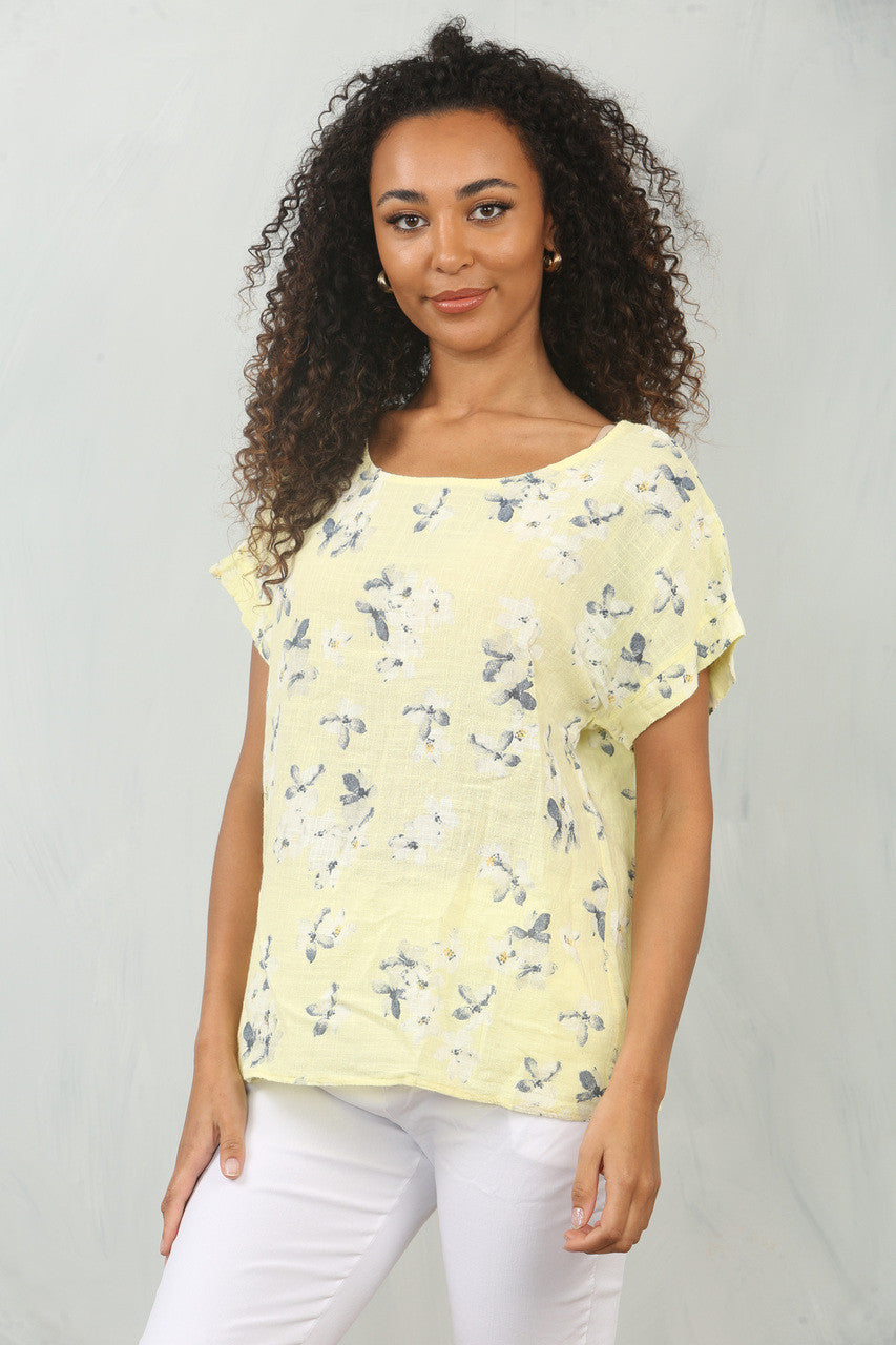 BLOSSOM PRINT TOP CITROEN