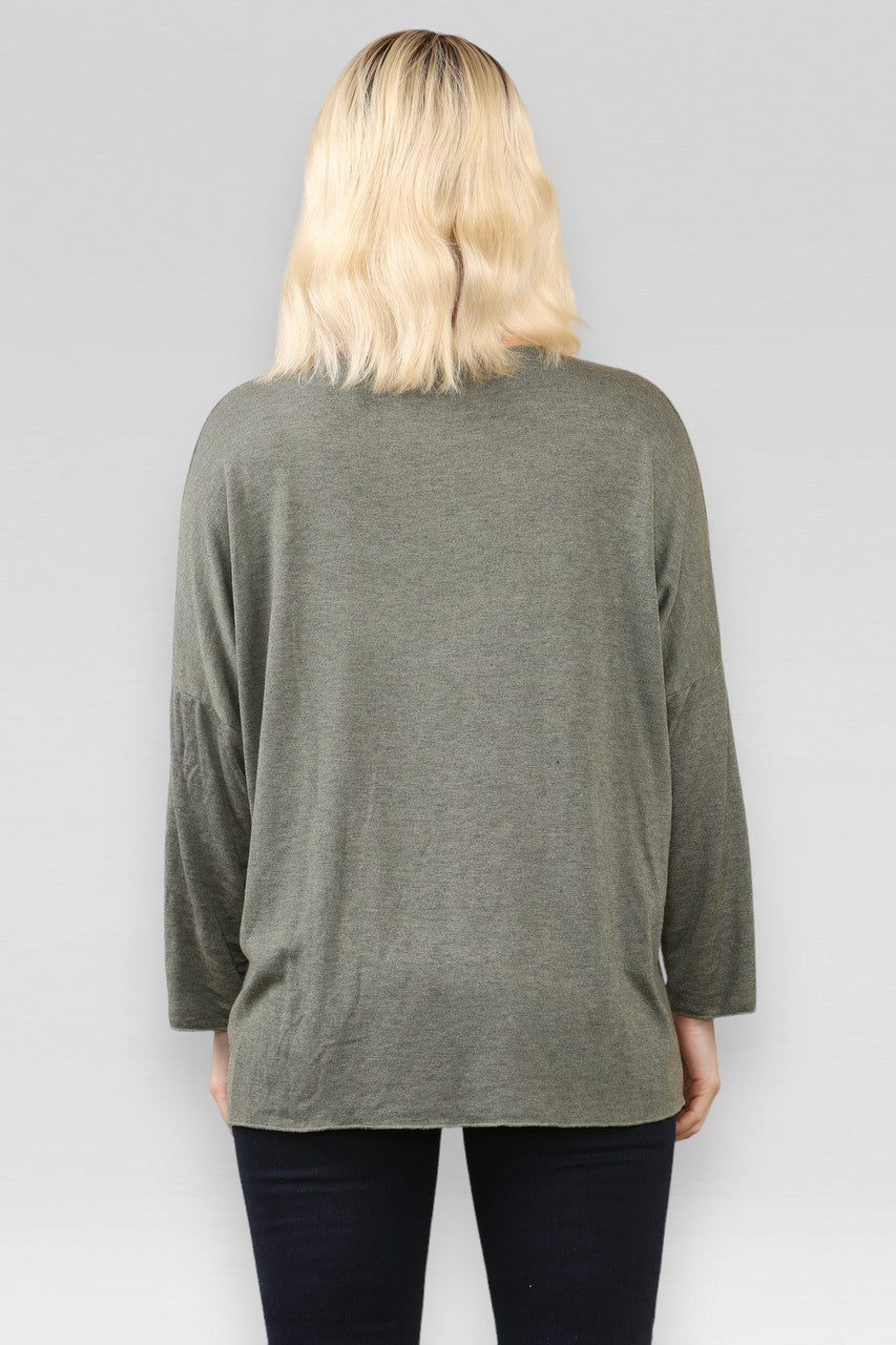 STERRENTrui met Luipaardprint en Textuur Khaki