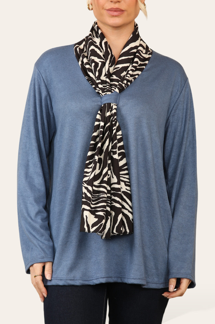 DIERENPRINT SJAAL TRUI TOP JEANS
