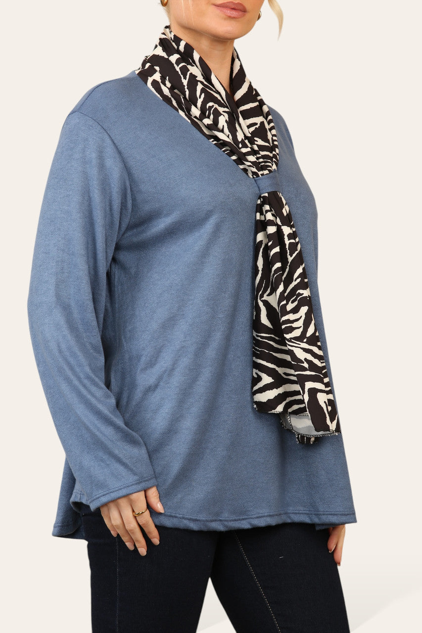 DIERENPRINT SJAAL TRUI TOP JEANS