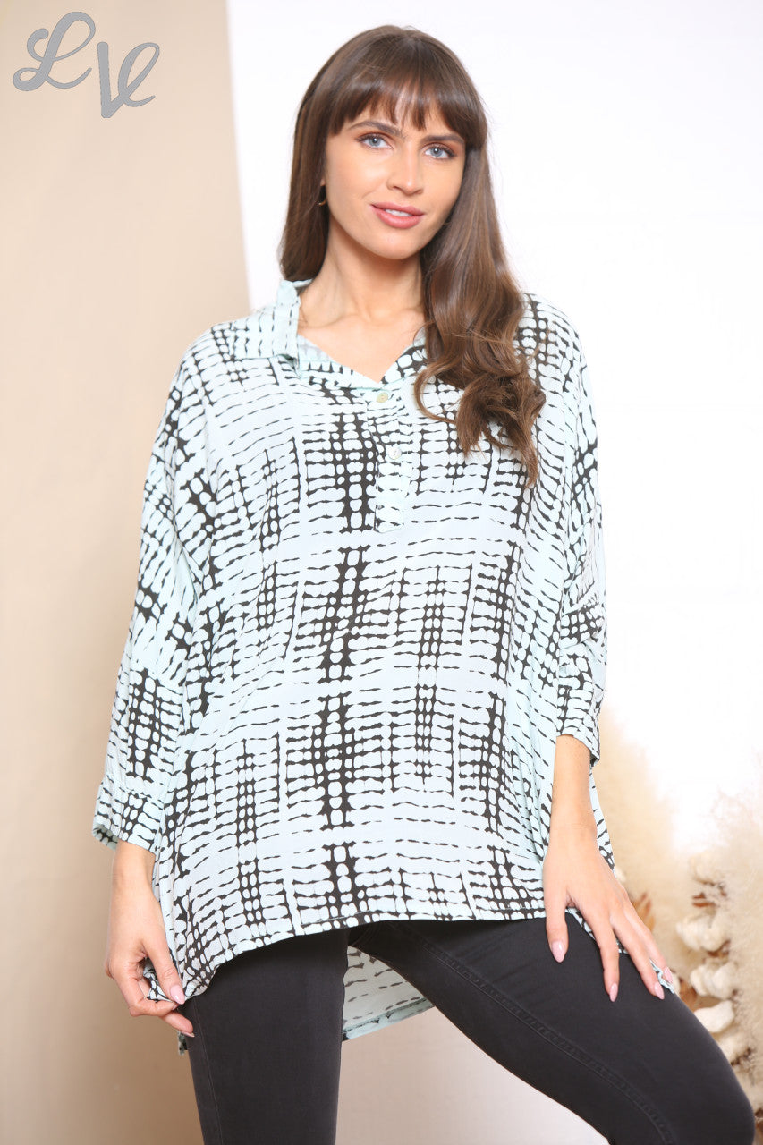 Ladies Snake Print Shirt Top Tiffany