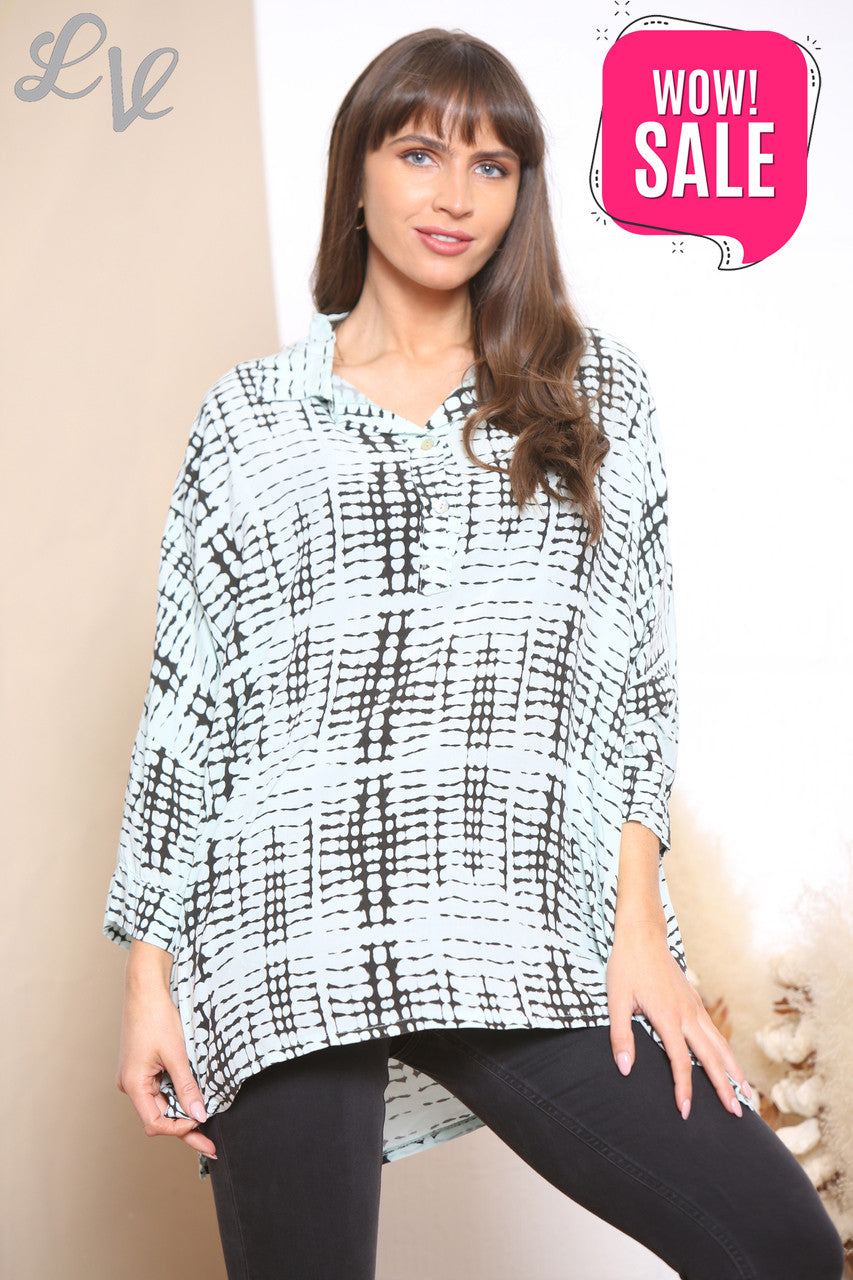 Ladies Snake Print Shirt Top Tiffany