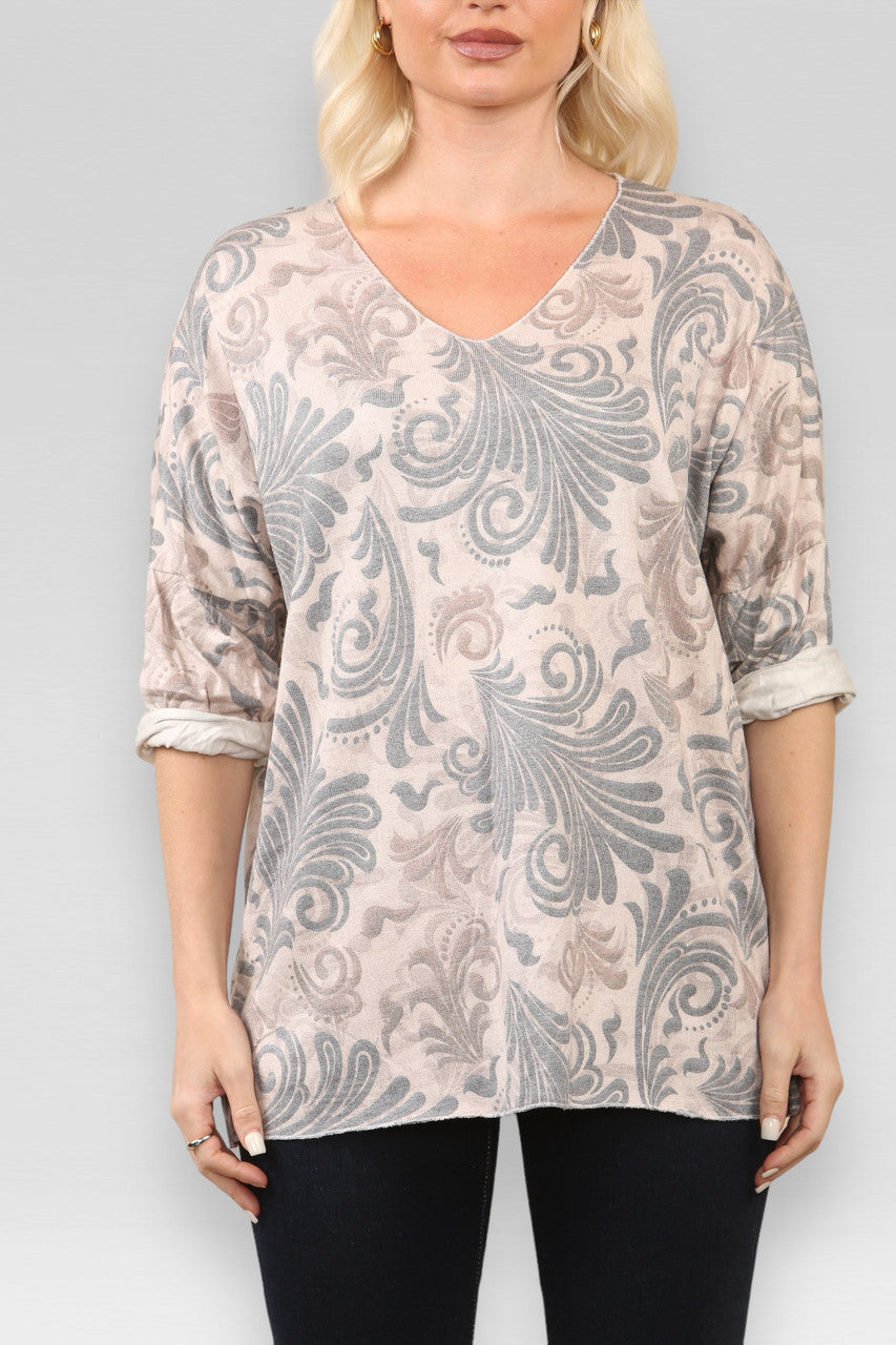 BAROK PRINT TRUI TAUPE