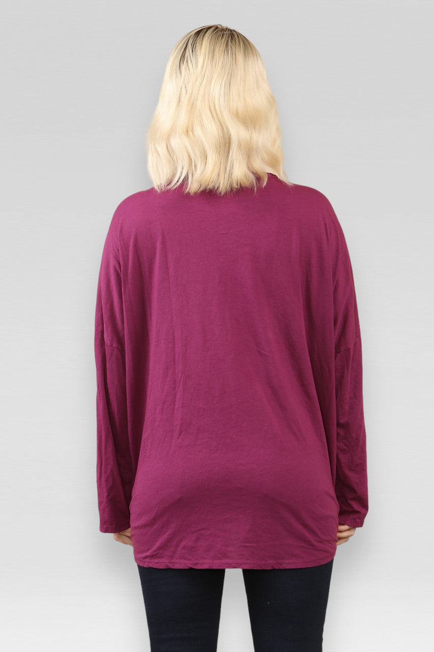 DIAMANTE STERREN TOP MAGENTA