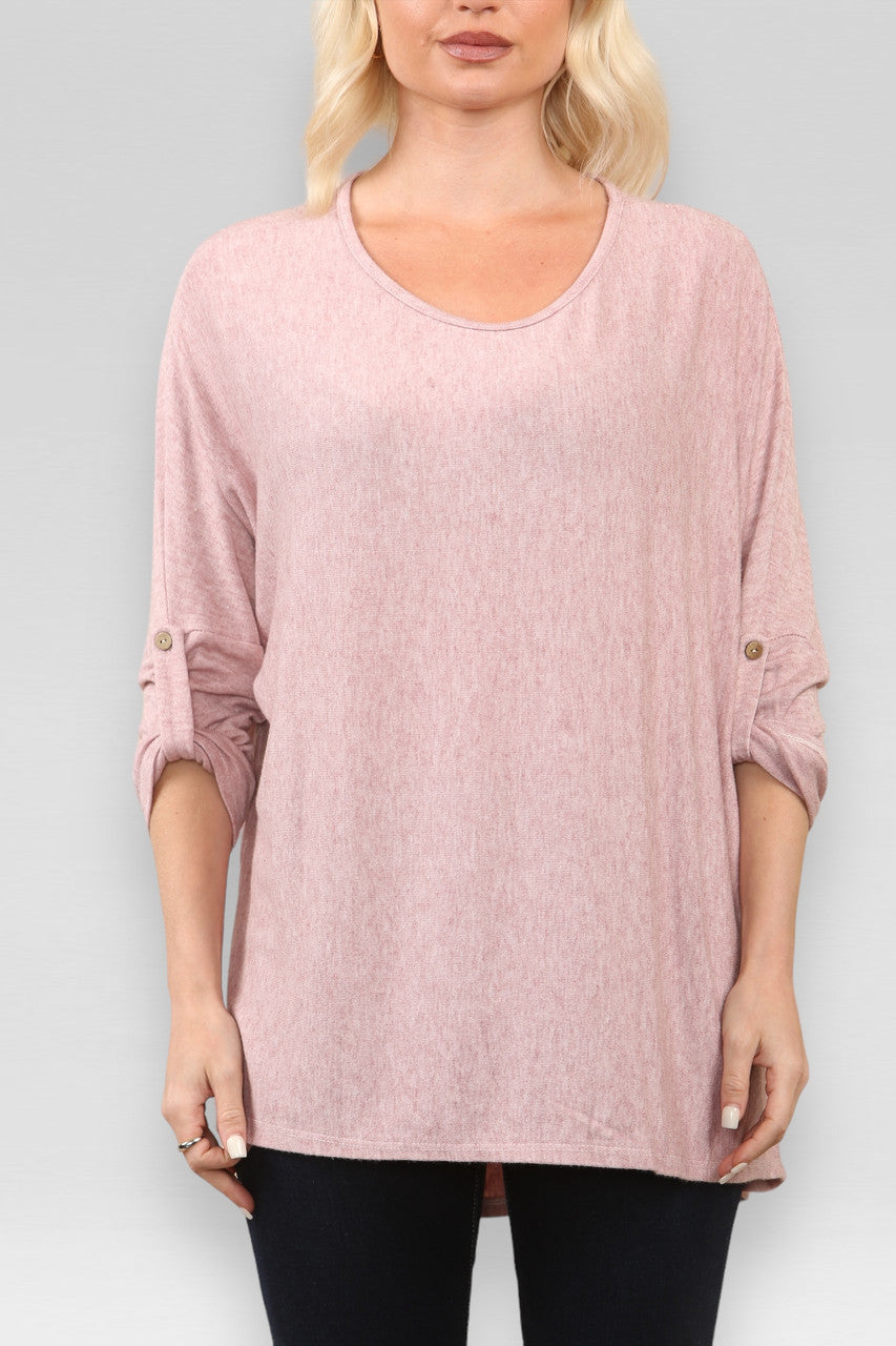 EFFEN BLOUSE MET FIJNE TRUIBOVENKANT STOFROZE