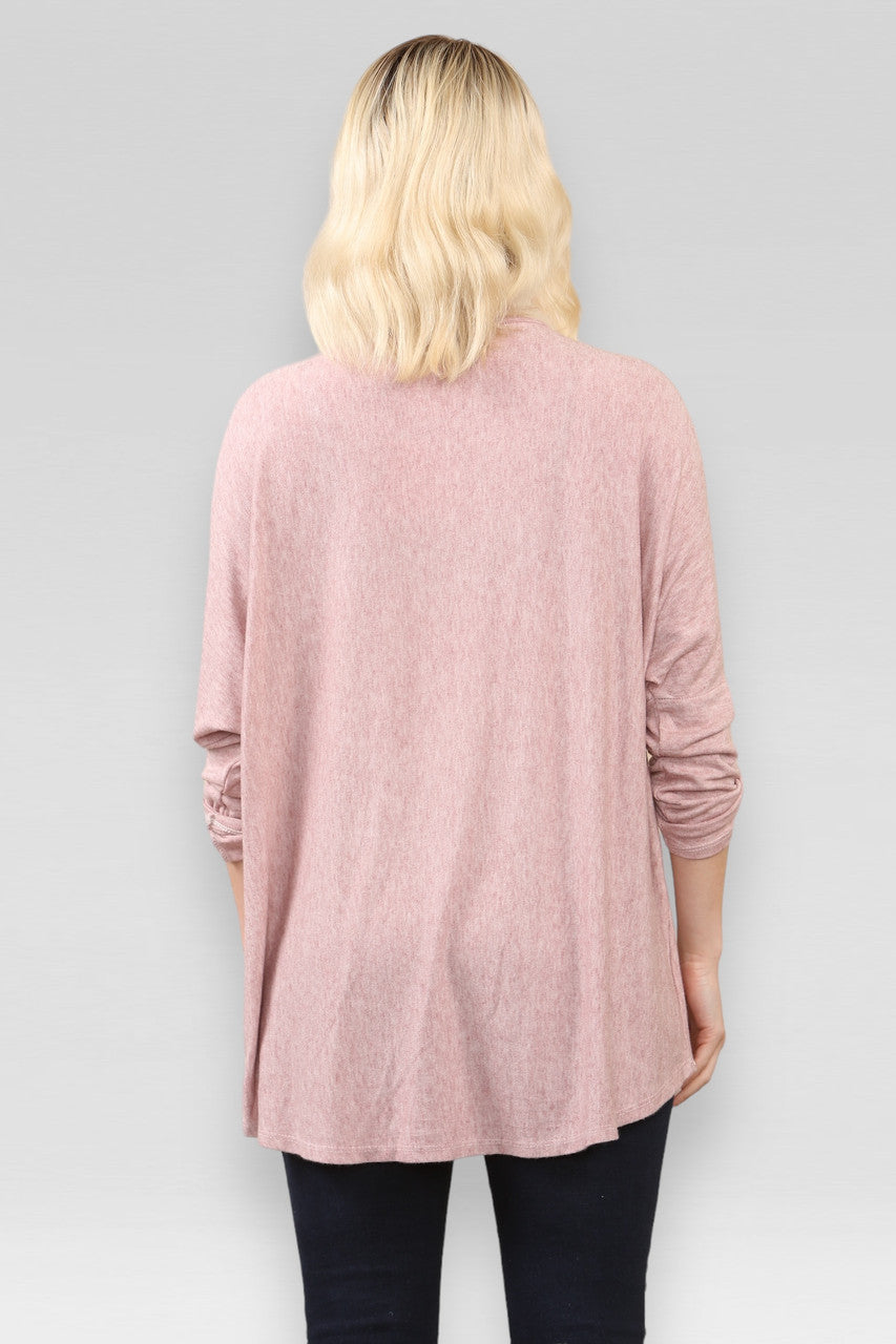 EFFEN BLOUSE MET FIJNE TRUIBOVENKANT STOFROZE