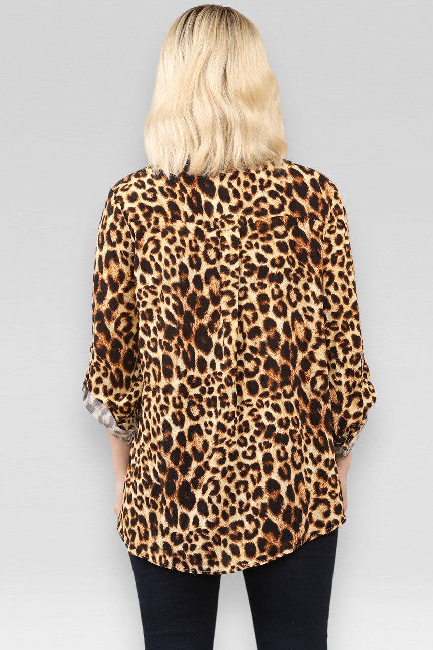 LUIPAARDPRINT SHIRT TAN