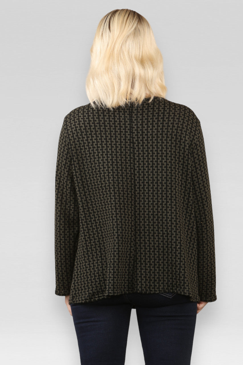 HONDENTAND PRINT TRUI KHAKI