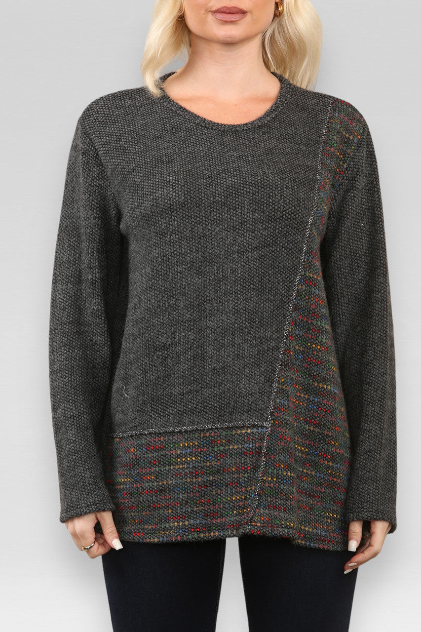 SPACE KNIT PATCHWORK TRUI HOUTSKOOL