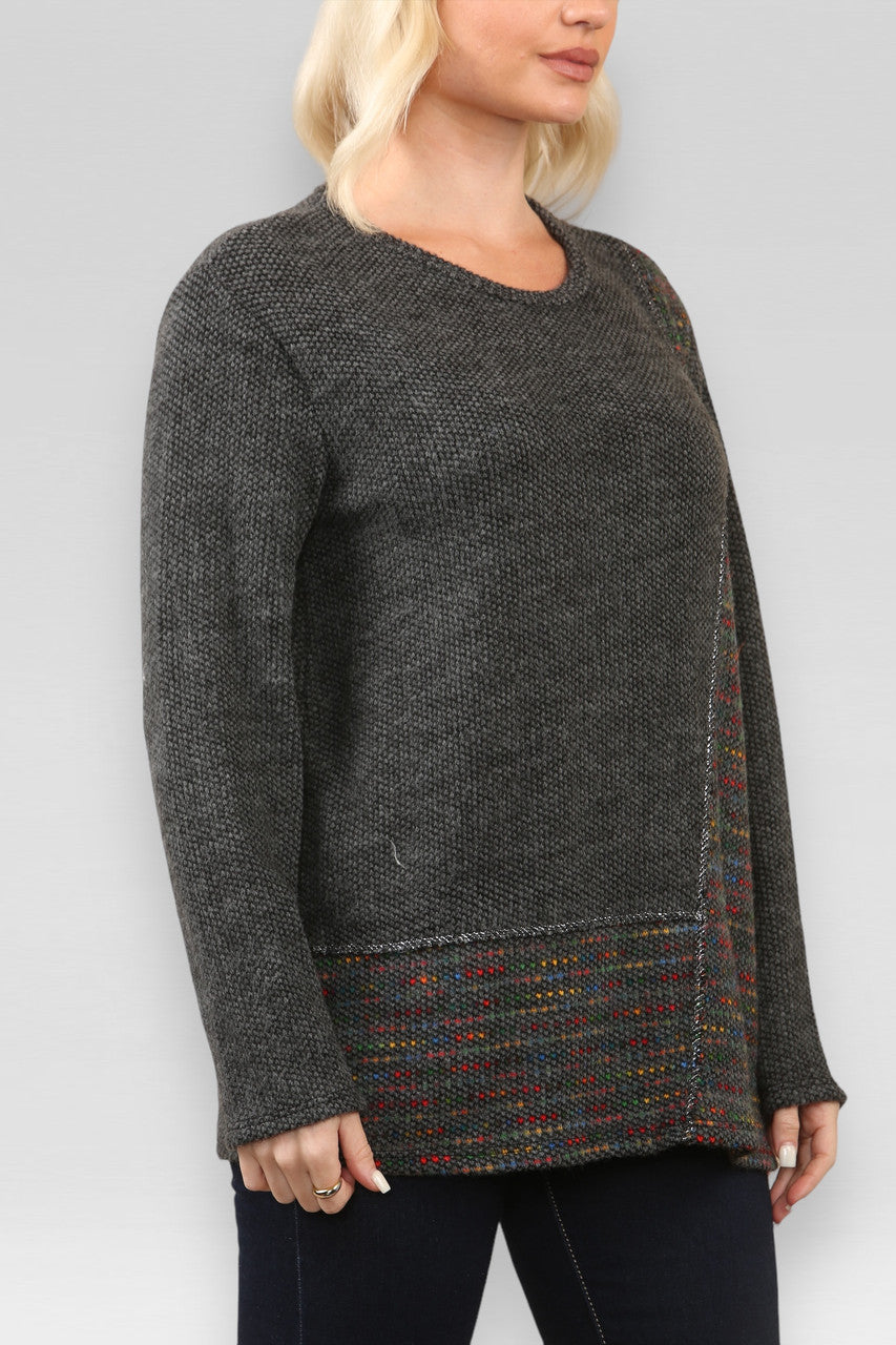 SPACE KNIT PATCHWORK TRUI HOUTSKOOL
