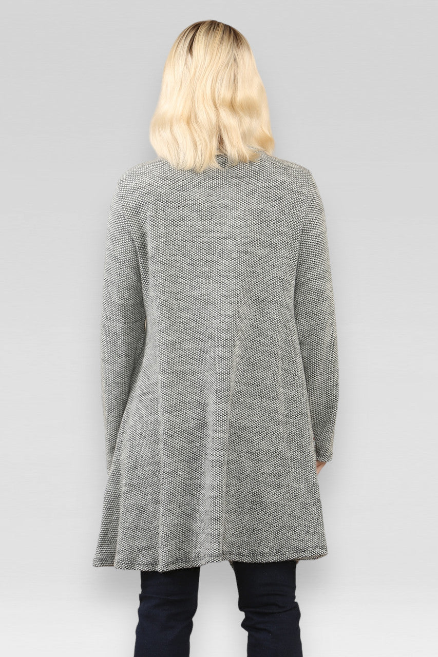 RUIMTE BREI PATCHWORK JURK GRIJS