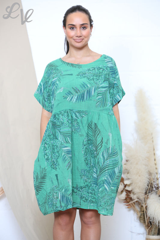Dames Tuniekjurk met Paisleyprint Groen