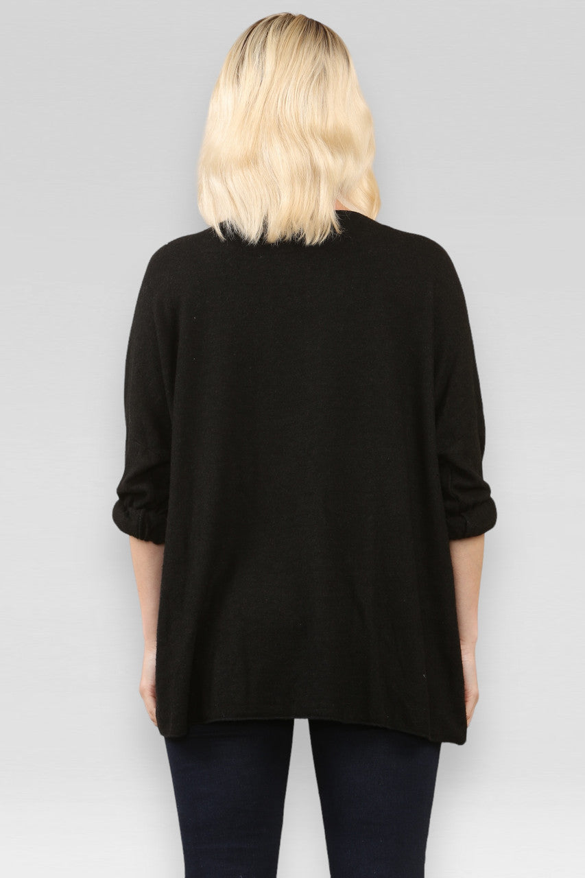 TRUI MET HARTBURST PRINT ZWART