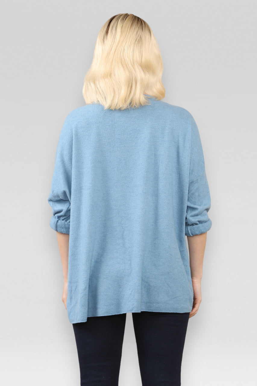 HARTJESGRAFIEK TRUI TOP DENIM