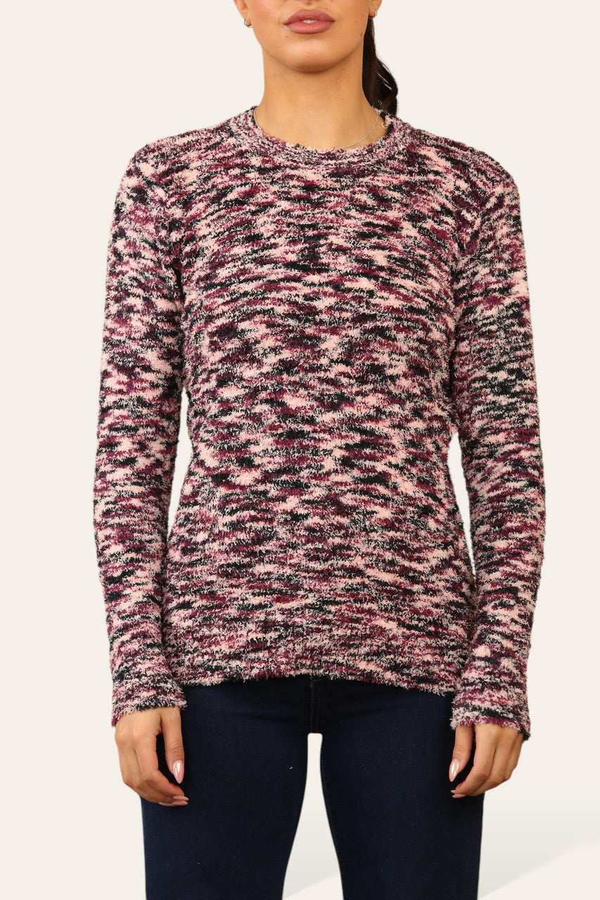 TIE DYE SUPERZACHTE PLUIZIGE TRUI ZWART