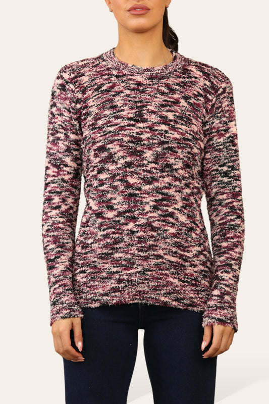 TIE DYE SUPERZACHTE PLUIZIGE TRUI ZWART