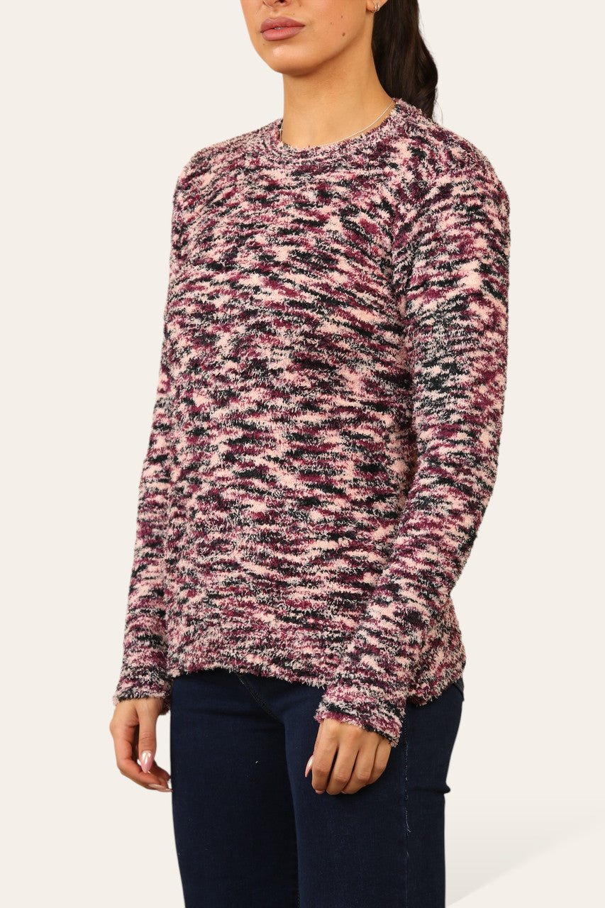 TIE DYE SUPERZACHTE PLUIZIGE TRUI ZWART