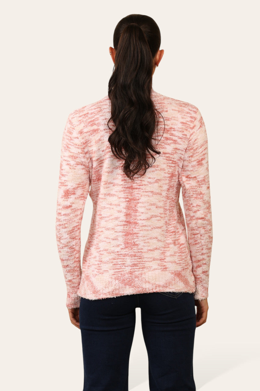 TIE DYE SUPERZACHTE PLUIZIGE TRUI ROZE