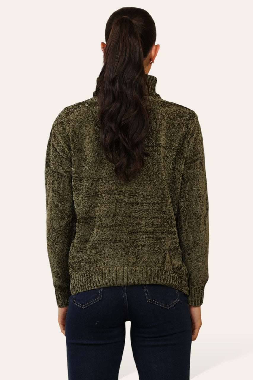 CHENILLE ROLKRAAGTRUI KHAKI