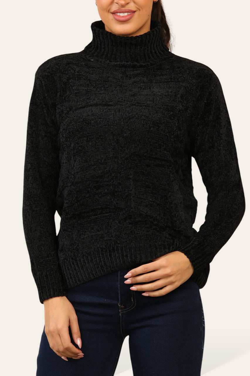 CHENILLE COLTRUI ZWART