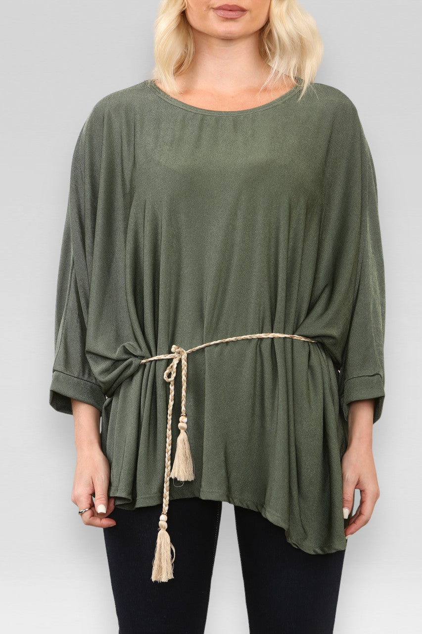KHARKI BATWINGTOP MET STROPDASRIEM/KETTING
