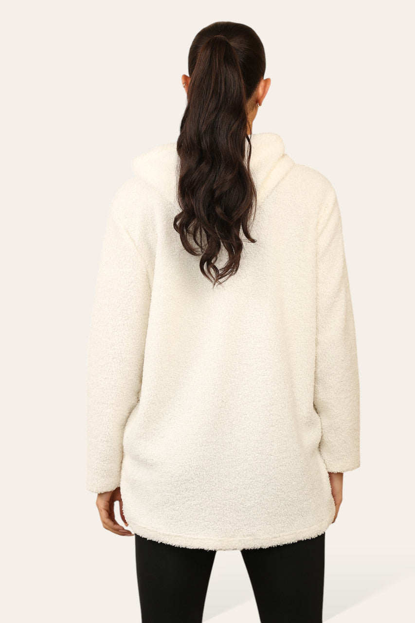 TEDDY VEST MET RITS CRÈME