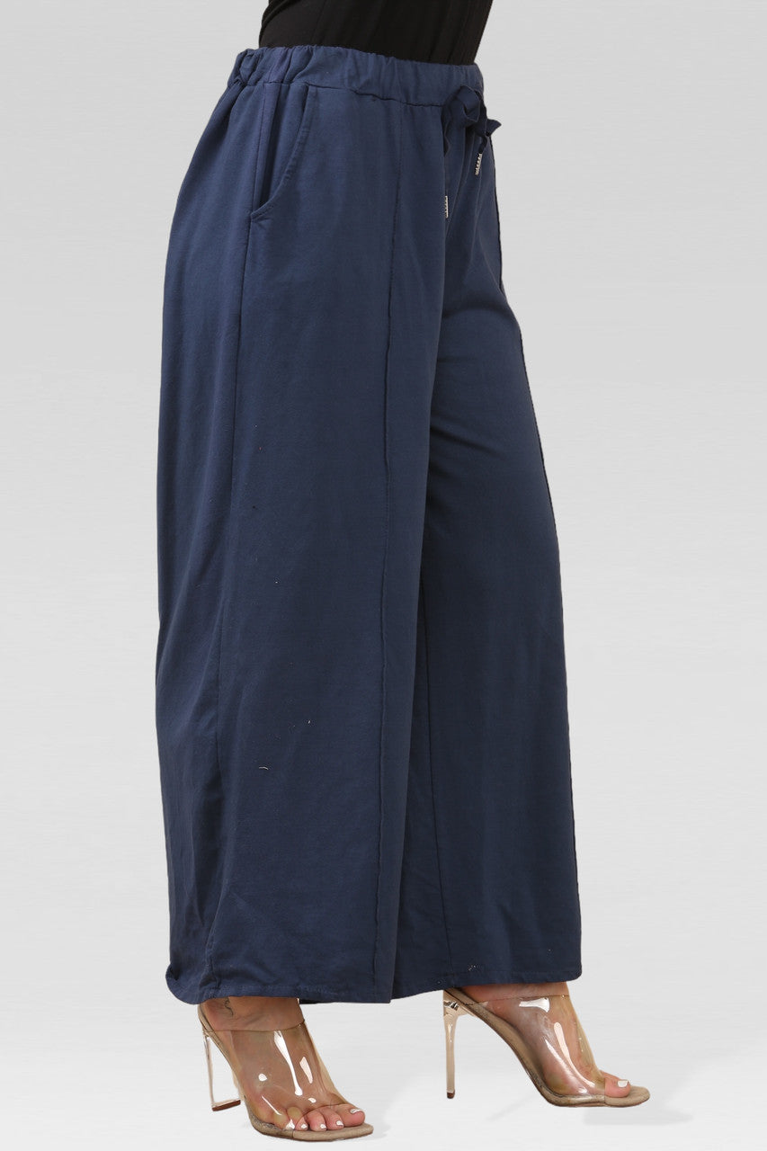WIJDE JOGGINGBROEK NAVY
