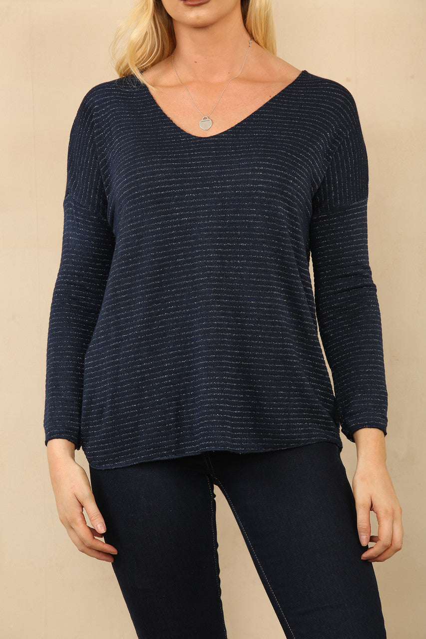 Kopie van LUREX STREEPTUI NAVY