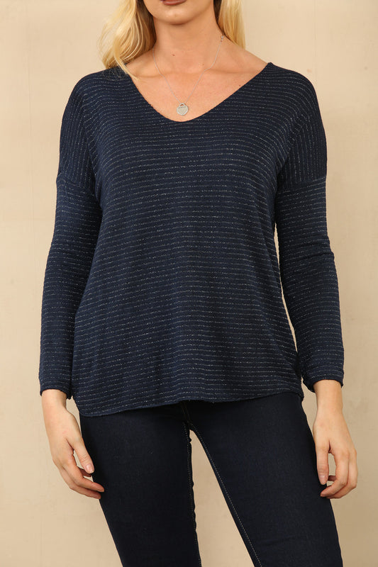 Kopie van LUREX STREEPTUI NAVY