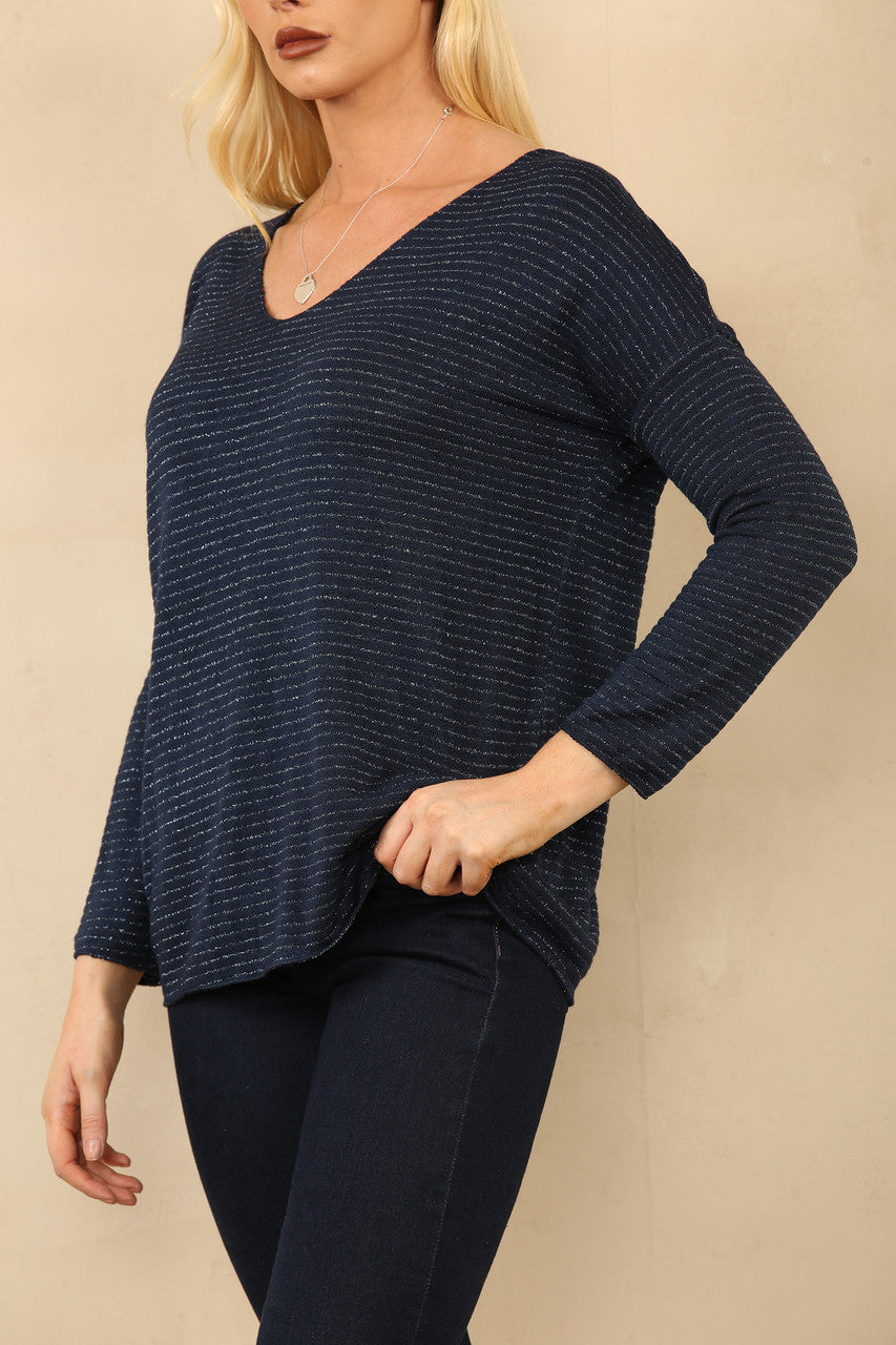 Kopie van LUREX STREEPTUI NAVY