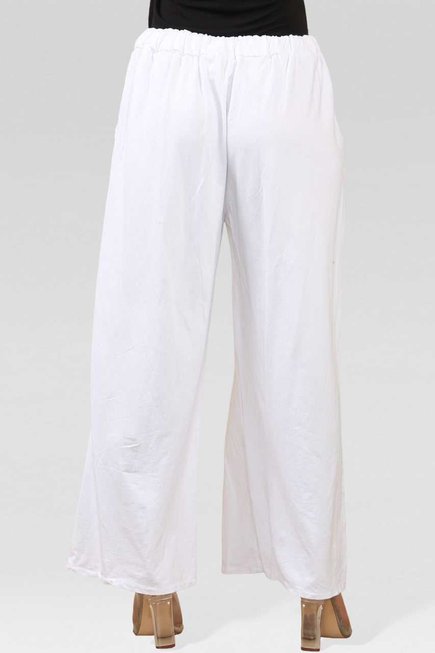 WIJDE JOGGINGBROEK WIT